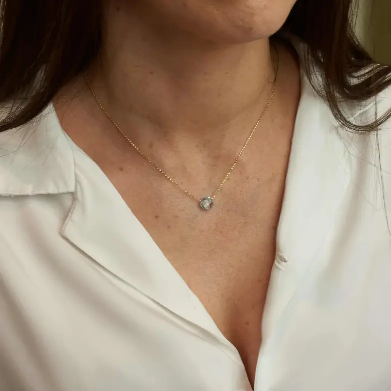 Naszyjnik z topazem złoto pr. 585